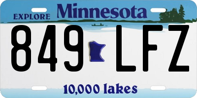 MN license plate 849LFZ