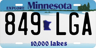 MN license plate 849LGA