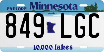 MN license plate 849LGC
