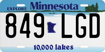 MN license plate 849LGD