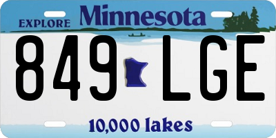 MN license plate 849LGE