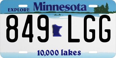 MN license plate 849LGG
