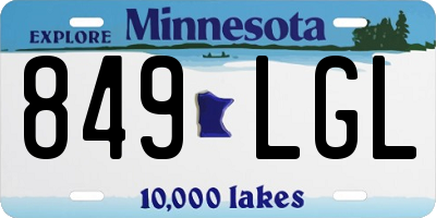 MN license plate 849LGL
