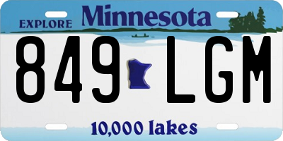 MN license plate 849LGM