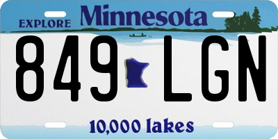 MN license plate 849LGN