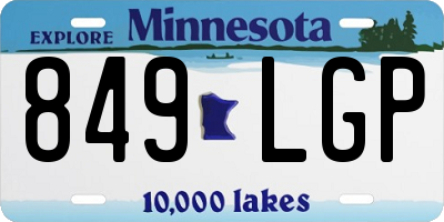 MN license plate 849LGP