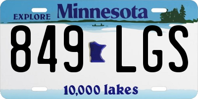 MN license plate 849LGS