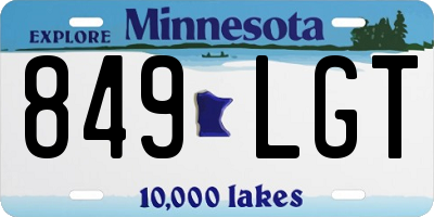 MN license plate 849LGT