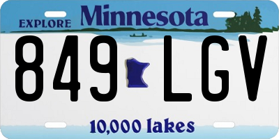 MN license plate 849LGV