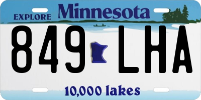 MN license plate 849LHA