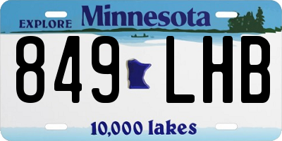 MN license plate 849LHB