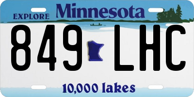 MN license plate 849LHC