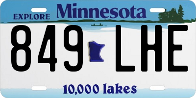 MN license plate 849LHE