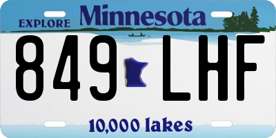MN license plate 849LHF