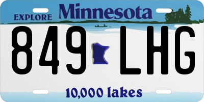 MN license plate 849LHG