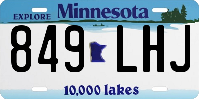MN license plate 849LHJ
