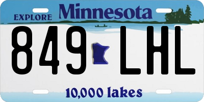 MN license plate 849LHL