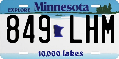 MN license plate 849LHM