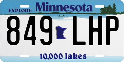 MN license plate 849LHP