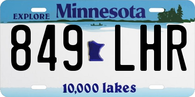 MN license plate 849LHR