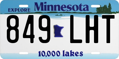 MN license plate 849LHT