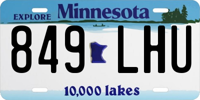 MN license plate 849LHU