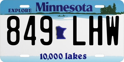 MN license plate 849LHW