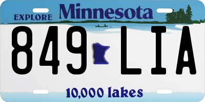 MN license plate 849LIA