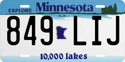 MN license plate 849LIJ