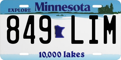 MN license plate 849LIM