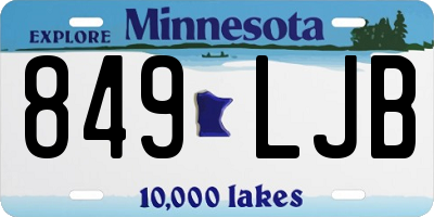 MN license plate 849LJB