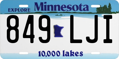 MN license plate 849LJI