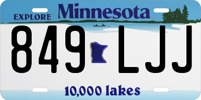 MN license plate 849LJJ