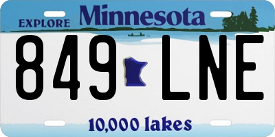 MN license plate 849LNE