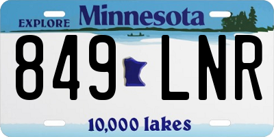MN license plate 849LNR