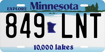 MN license plate 849LNT
