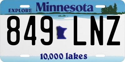 MN license plate 849LNZ