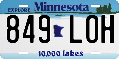 MN license plate 849LOH