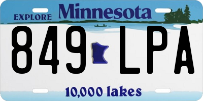 MN license plate 849LPA