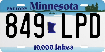 MN license plate 849LPD