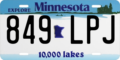 MN license plate 849LPJ