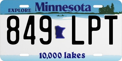 MN license plate 849LPT