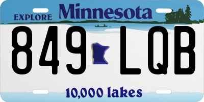 MN license plate 849LQB