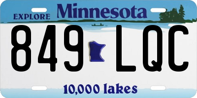 MN license plate 849LQC