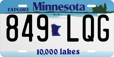 MN license plate 849LQG