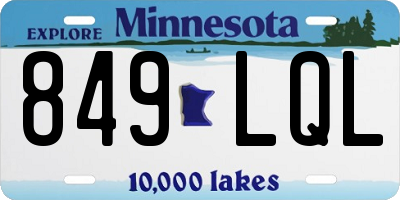 MN license plate 849LQL