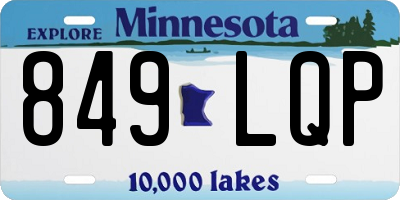 MN license plate 849LQP