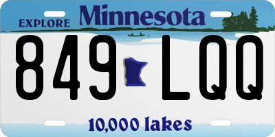 MN license plate 849LQQ
