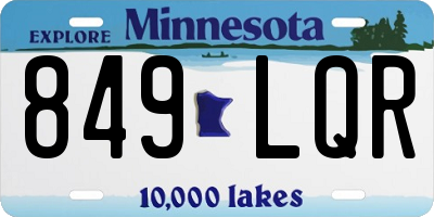 MN license plate 849LQR