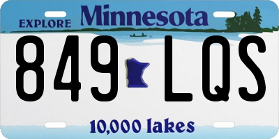 MN license plate 849LQS